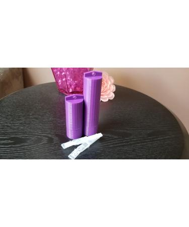 Travel Eye Drop Vials Holders - Pack of 2 - Short & Tall Sizes - Screw-On Lid - Znet3D (Purple) for International Shipping - Buy Online on GoSupps.com