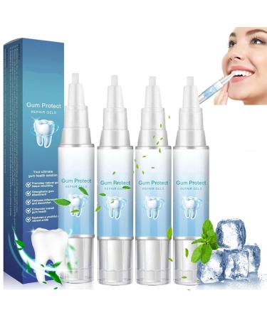 Neslemy Gum Shield Therapy Gel 4pcs Teeth Whitening Essence Pen Teeth Whitening Pen Gum Repair Treatment Gel Gum Shield Therapy Gel and Whitening
