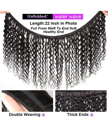 Aopusi Brazilian Water Wave Virgin Remy Human Hair 3 Bundles - 18 20 22 Inch - Buy Online on GoSupps.com