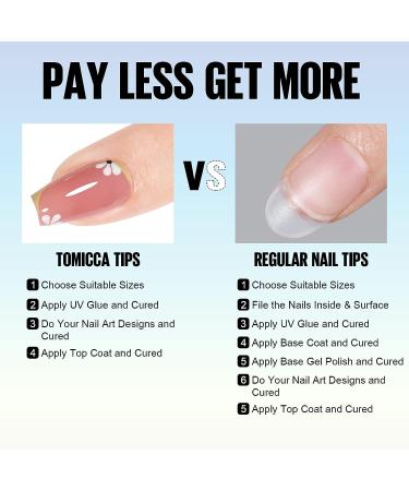 TOMICCA Soft Gel Nail Tips - 180Pcs Short Coffin Acrylic Press on Nails with 3 in 1 Gel x Nail Color - Pink Short Coffin Dark Pink | Full Cover Preformed Base Coat for Beginners - Buy Online on GoSupps.com