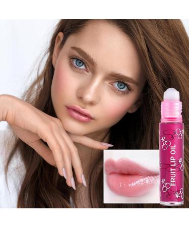 Fruity Roll on Lip Gloss Lip Oil Lip Balm Lip Glosses Fruit Transparent Glossy Lip Gloss Set for Lip Care and Keep Lips Moisturized - Buy Online on GoSupps.com