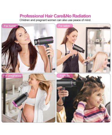 Ionic Hair Dryer - Nozama 1800W Professional Blow Dryer with 3 Heat & Speed Settings, 3 Cool Modes, & 2 Nozzles for Home & Travel - Buy Online on GoSupps.com