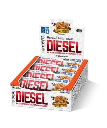 DIESEL New Zealand Protein Bar - Chocolate Chip Peanut Butter - 50g (12 Pack)