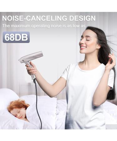Professional Ionic Compact Hair Dryer | Portable & Quiet | Brushless Motor | Foldable with Magnetic Nozzle | 3-Speed | Champagne - Buy Online on GoSupps.com