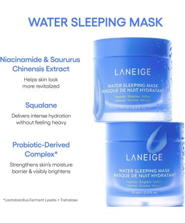 LANEIGE Original | WATER SLEEPING MASK | Water Sleeping Mask - Moisturizing facial night mask | 70ml | Vegan | by BELLA - Buy Online on GoSupps.com