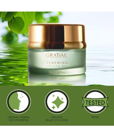 Gratiae Organic Renewing Peeling Gel Face Mask | Mild Cleanser with Witch Hazel | Deep Cleansing Exfoliating & Anti-Aging | 1.7 Fl Oz - International Shipping Available - Buy Online on GoSupps.com