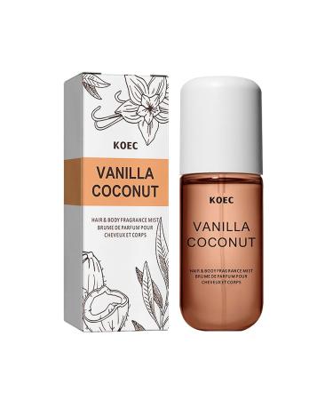 KOEC Vanilla Coconut Hair and Body Fragrance Mist Long-lasting Middle Eastern Perfume (Vanilla) - Buy Online on GoSupps.com