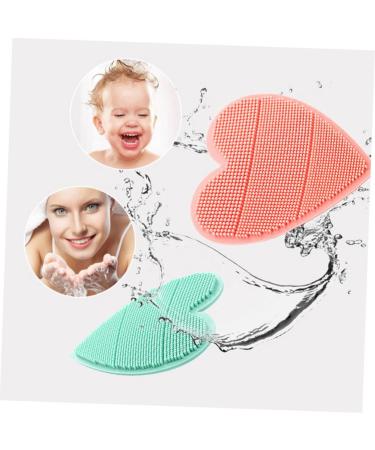 Toyvian 2pcs Baby Scalp Scrubber & Shampoo Brush Set | Silicone Baby Massager for Bath Time | Green Baby Care Essentials - Buy Online on GoSupps.com