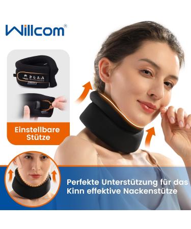 Willcom Neck Support for Pain Relief - Soft Neck Pillow for Sleep Vertebrae Alignment & Spine Pressure Relief - Comfort in Black - Buy Online on GoSupps.com