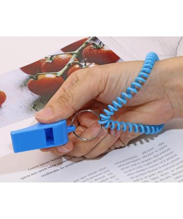 Set of 6 Loud Clear Plastic Sport Whistles with Bracelet - Ideal for Coaches, Referees, School, Soccer, Parties, and Emergencies - Buy Online on GoSupps.com