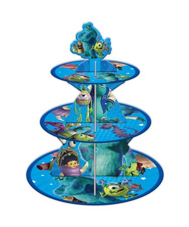 Monsters inc Party Supplies Monsters Inc Birthday Party Cakestand - 3-Tier Monsters Inc Cake Stand for Monsters Party Decorations Supplies Monsters Inc Party Supplies Favors