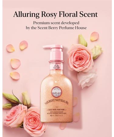 Natural Spa 2-in-1 Body Wash & Scrub Black Rose - Exfoliating Salt Scrub for Deep Cleansing Scars & Wrinkles Treatment Moisturizing Skin Polish - 13.53 fl. oz - International Shipping Available - Buy Online on GoSupps.com