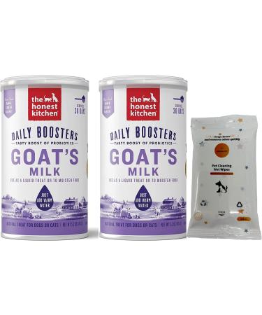 Aurora Pet Bundle Pack (2) The Honest Kitchen Human Grade Instant Goat's Milk with Probiotics Plus AuroraPet Wipes (10 ct)