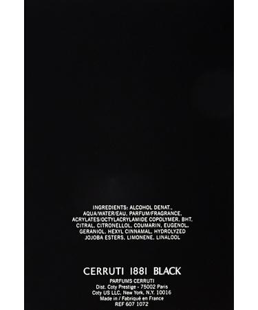 Nino Cerruti 1881 Cerruti Black Pour Homme Eau-de-toilette Spray 3.4-Ounce - Buy Online on GoSupps.com