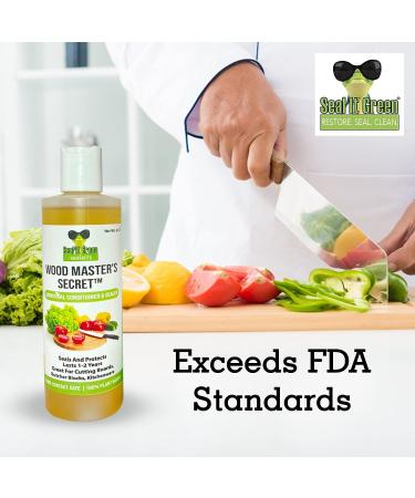 Wood Master's Secret 3-in-1 Cutting Board Oil, Conditioner & Sealer - Food Contact Safe | Restores, Conditions & Protects | Lasts Up To 3 Years | Zero Toxic Mineral Oil | 8 oz - Buy Online on GoSupps.com