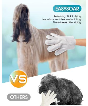 EASYSOAR Pet Grooming Wipes for Dogs & Cats - Disposable, Deodorizing, Hypoallergenic - No Rinse Puppy Grooming Wipes - Buy Online on GoSupps.com