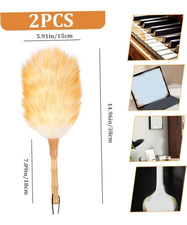 2Pcs Lambswool Duster 15'' Hand Duster Anti-Static Cleaning Duster with Wooden Handle Comfortable Grips Dusting Tools for Ceiling Fans Window Blinds Wool Duster Duster Hand Duster Dusters - Buy Online on GoSupps.com