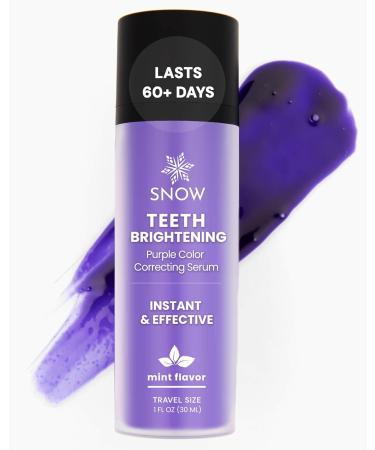 SNOW Teeth Brightening Purple Serum | Gentle & Enamel Safe Instant Brightening for Brighter Smile | Dental Care Hygiene & Tooth Care | Bright Smile for Events & Daily Confidence | 2 Month Supply