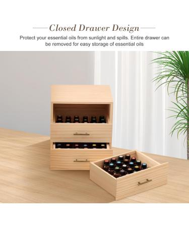 Wakects 90 Slots Essential Oils Storage Box - Wooden Aromatherapy Organizer for Travel & Storage - 3 Level Design for Fragrance Oils - Buy Online on GoSupps.com