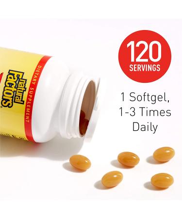 Natural Factors Phosphatidylserine 120 Softgels - Memory & Brain Function Support | Soy and Gluten Free | 120 Count Pack - Buy Online on GoSupps.com