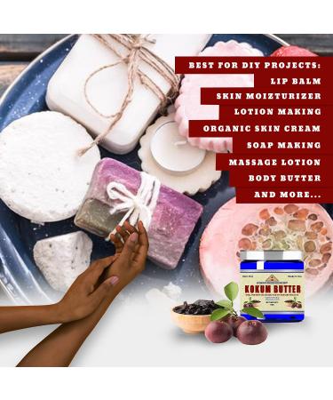 ANCIENT HEALTH REMEDIES Cosmetic Grade PURE KOKUM BUTTER JAR/BLOCK. Bulk Odor Free Alternative to Raw Soft Butters. Ideal Hard Base for DIY Balms Creams Candle and Hand Creams (INDIA) (8 OZJAR) - Buy Online on GoSupps.com