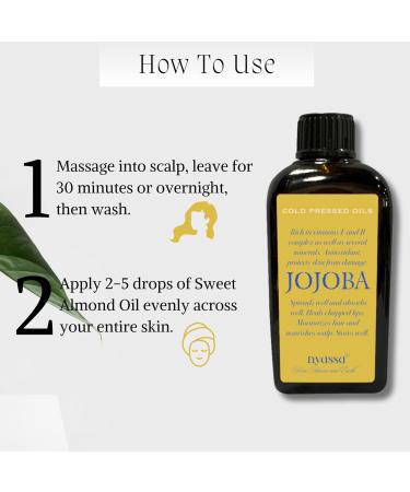 Nyassa Jojoba Cold Pressed Oil 100ml - Pure Natural Moisturizer for Skin & Hair | International Shipping Available - Buy Online on GoSupps.com