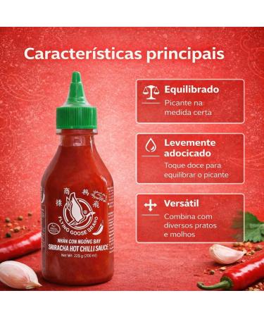  Flying Goose Flying Goose Chili Sriracha Spicy Sauce 200ml - Buy Online on GoSupps.com