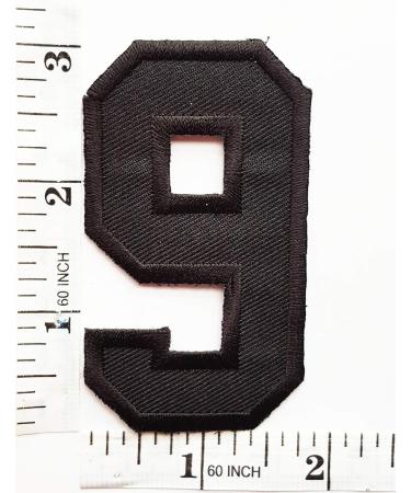 3 Black Number 9 Applique Patch - Iron On/Sew On - DIY Embroidered Decoration for Clothing & Accessories - Buy Online on GoSupps.com