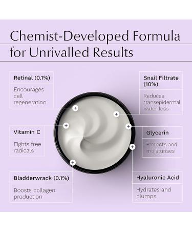 Snail Filter Collagen Face Cream for Women | Anti Aging Moisturizer with Retinal | Reduce Fine Lines & Wrinkles - Buy Online on GoSupps.com