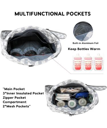 Sonarin Stylish Large Capacity Waterproof Travel Diaper Bag - Multifunctional Portable Baby Bag with Isolated Pockets - Gray - Buy Online on GoSupps.com