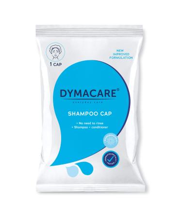 DYMACARE No Rinse Shampoo Cap | Rinse Free Shower Cap That Shampoos & Conditions - PH Balanced & Hypoallergenic Waterless Hair Wash (1 Cap) 1 count (Pack of 1)