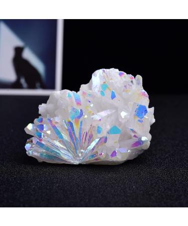 Crystals and Stones Minerals Rough Natural Electroplated White Crystal Stone Cluster for Home Office Decoration QINTINYIN 200-250g White - Buy Online on GoSupps.com