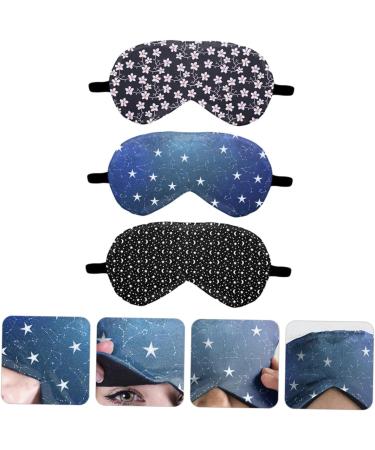 GLEAVI 3Pcs Elastic Band Sleep Eye Mask Set for Men and Women - Peach Skin Goggles with Cartoon Design for Ultimate Comfort and Restful Sleep - Buy Online on GoSupps.com