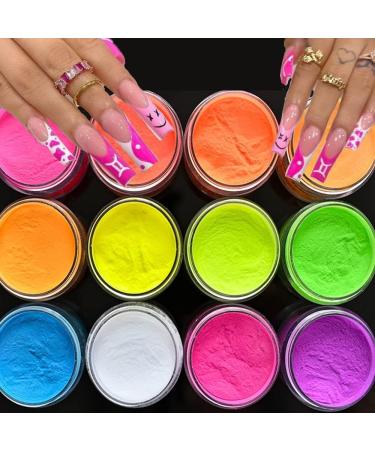 ACRYLIC NEON COLORED POWDER COLLECTION- 1oz. size 30g Acrylic dip powder nails 12 Colors YELLOW NEON ACRYLIC POWDER - (Color: 2) - Buy Online on GoSupps.com