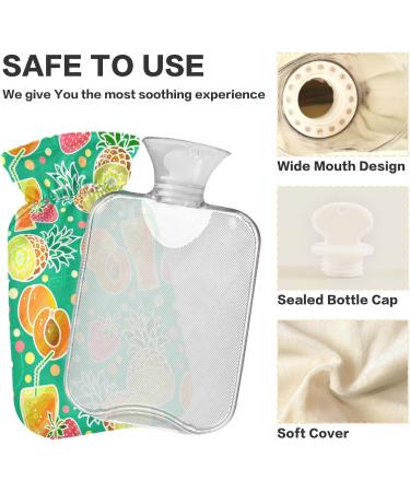 Naanle Pineapple Fruit Juice Water Bottle 2L - Transparent Hot Water Bottle for Bed Hand & Foot Pain Relief - Heat & Cold Therapy - Buy Online on GoSupps.com