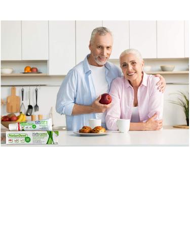 Natural Strong Waterproof Denture Adhesive | Long Lasting Hold | Zinc and Paraben Free | Confidence to Eat and Smile | Ideal Gift for Denture Wearers - Buy Online on GoSupps.com