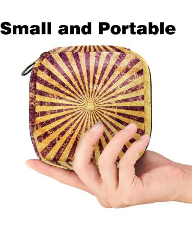 Menstrual Pad Bag with Zipper - Stylish Grunge Stripes Pouch for Tampons & Ladies Napkins | Ideal for Women & Girls | International Shipping Available - Buy Online on GoSupps.com