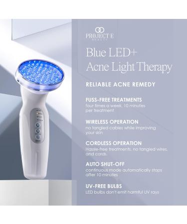 Blue LED+ Acne Light Therapy by Project E Beauty | Anti-Acne Skincare | Reduce Dark Spots & Scars | Calm Inflammation & Sensitive Skin | Remove Blemishes | For Skin Rashes & Oily Skin - Buy Online on GoSupps.com