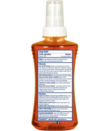 Chloraseptic Sore Throat Spray Citrus 6 fl oz 1 Bottle (Pack of 2) - Buy Online on GoSupps.com