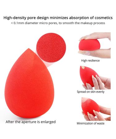 BEAKEY 5 Pcs Makeup Sponge Set - Foundation Blending Beauty Sponges for Liquid, Cream, and Powder Makeup - Multi-colored - Buy Online on GoSupps.com