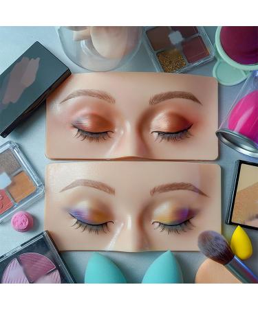 3D Makeup Practice Face Board Makeup Artist Board Reusable Silicone Full Face Practice Eyelash Eye Shadow for Beginners Girl's Gift - Buy Online on GoSupps.com