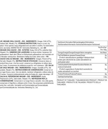 WASABI-O Wasabi Red Chili Hot & Spicy Sauce - Fresh Made Japanese Sauce With Pure & Real Wasabi Gluten Free & Vegan for Steak & Sushi 55g Bottle (Medium 2Pack) - Buy Online on GoSupps.com