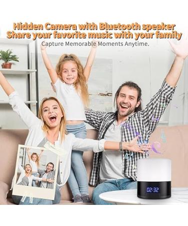 Spy Camera Hidden Camera Bluetooth Speaker  Hidden Spy Camera with Video  1080P Nanny Cam Hidden Camera with 180Â°Rotating Lens  WiFi Hidden Camera Clock Night Light with Night Vision  Motion Detection - Buy Online on GoSupps.com