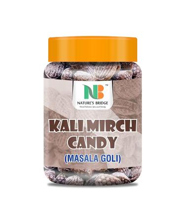Nature's Bridge Kalimirch Candy I Black Pepper Candy I Masala Candy I Sweet and Juicy Masala Goli I Sweet Hard Candy with Pack of 400 Gm Jar Pack_Packing May Vary