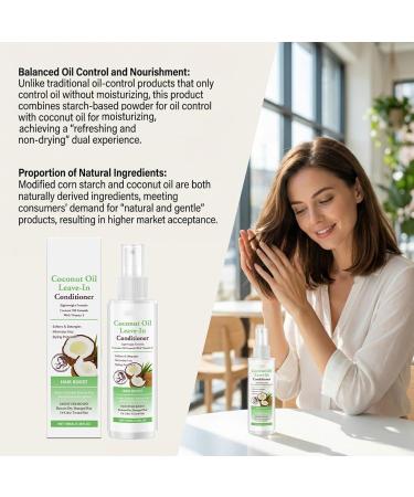 Leave-In Conditioner With Coconut Oil Huile de noix de coco avec vitamine E en spray Pour une hydratation optimale et des frisottis r duits - Buy Online on GoSupps.com