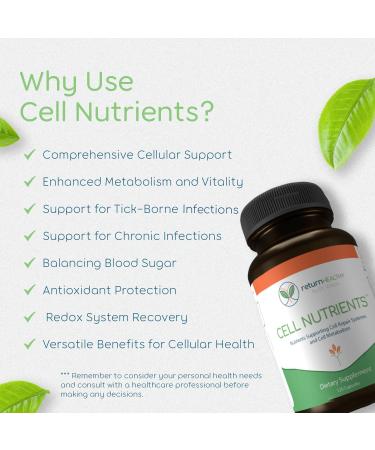 Return Healthy Cell Nutrients | Promotes Cell and Membrane Repair & Cell Metabolism | Helps Fight Tick-Borne Infections & More | Mitochondrial Supplements | Non-GMO Vegan 120 caps - Buy Online on GoSupps.com