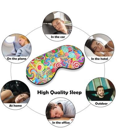 Colorful Sweet Candy Sleep Mask for Women | Adjustable Eye Shade Cover with Elastic Strap - Perfect for Travel & Relaxation - Buy Online on GoSupps.com
