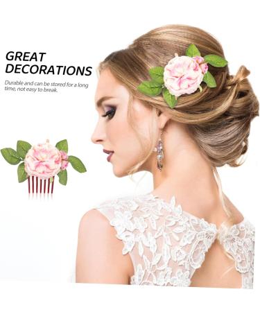 ABOOFAN Bridal Hair Accessories Flower Hair Accessories Side Combs for Women Thick Hair Flowers for Hair Flower Hair Pin Hair Comb for Women Decorate Fabric European Fashion Bridesmaid - Buy Online on GoSupps.com