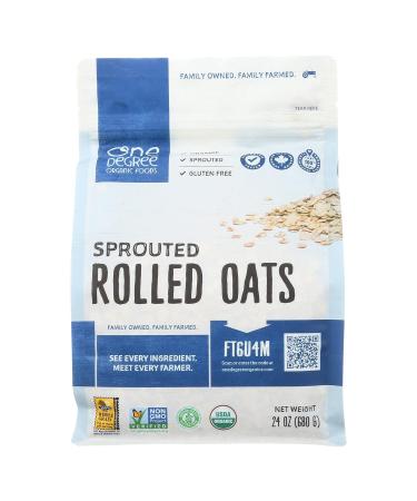 One Degree Organic Foods Gluten-Free Sprouted Rolled Oats, 24 Ounces (4 Packs)