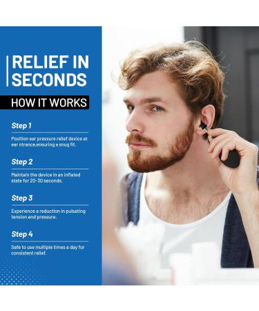 Ear Pressure Relief Suction Device - Instant Inner Ear Tension Relief for Migraines Tinnitus and Travel Discomfort | Safe Portable and Effective Ear Wax Removal Tool (1-Pack) - Buy Online on GoSupps.com